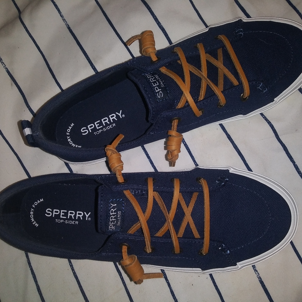 Sperry Blue and Brown Loafers Classic Nautical Style